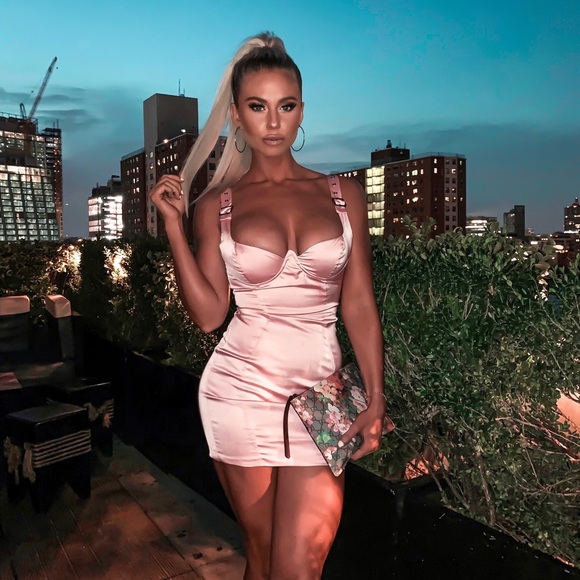 underwire satin dress
